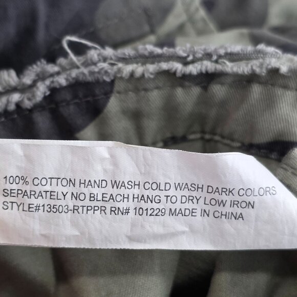 Womens Ashley Green Camo Full Zip & Button Jacket Drawstring Waist Cotton Size M - Picture 4 of 8